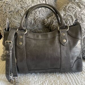 🩶🖤Frye Melissa Satchel/Crossbody  Bag -CARBON- $388